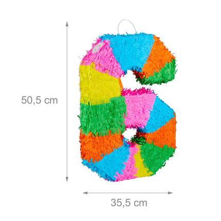 Zahlen-Piñata mit Schläger und Augenbinde für Partys