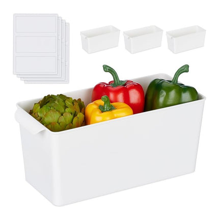 Boîte de rangement oblongue en lot de 4