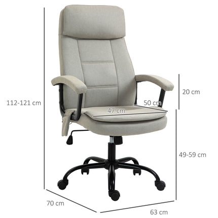 Gaming-Bürostuhl, Lordosenmassage, verstellbar, Leinen beige