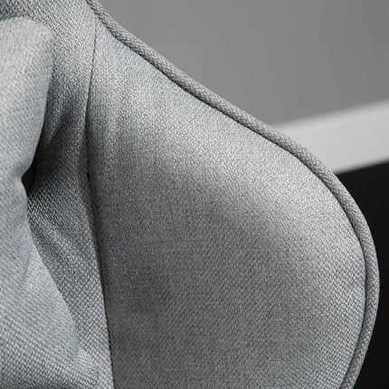 Ergonomischer grauer Bürostuhl mit Kopf- und Lordosenstütze