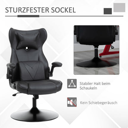 Ergonomischer Bürostuhl – höhenverstellbar, gepolstert, schwarz