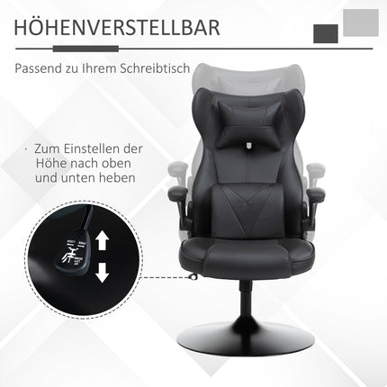 Ergonomischer Bürostuhl – höhenverstellbar, gepolstert, schwarz