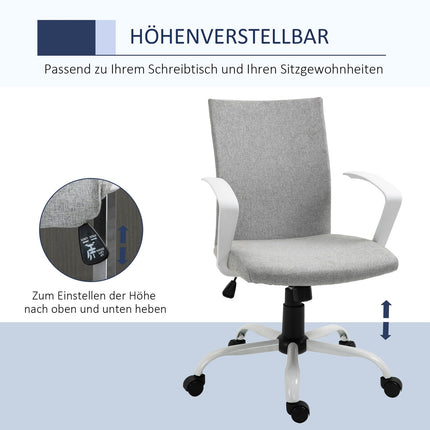 Ergonomischer Bürostuhl mit Kopfstütze, Netzrückenlehne und Rollen