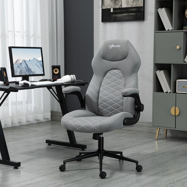 Chaise De Bureau, Chaise De Bureau Ergonomique, Chaise D'Ordinateur Avec Fonction Berçante, Accoudoirs Réglables, Chaise Pivotante Avec Coussin Moelleux