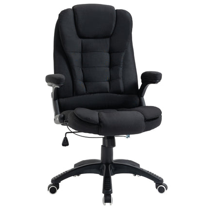 Ergonomischer Bürostuhl, höhenverstellbar, schwarzes Polyester