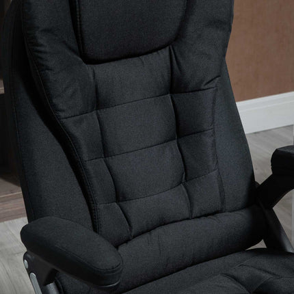 Ergonomischer Bürostuhl, höhenverstellbar, schwarzes Polyester
