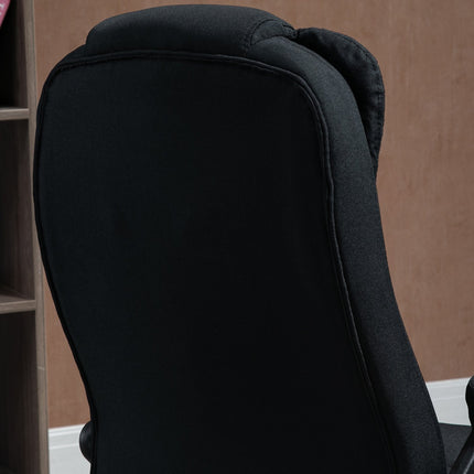 Ergonomischer Bürostuhl, höhenverstellbar, schwarzes Polyester