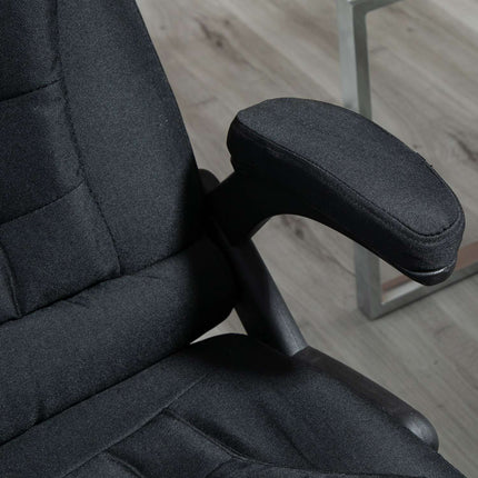 Ergonomischer Bürostuhl, höhenverstellbar, schwarzes Polyester