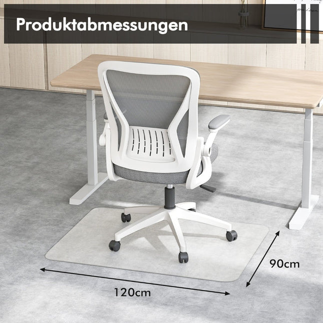 Tapis de protection pour chaise de bureau - 120 x 90 cm, en PVC transparent