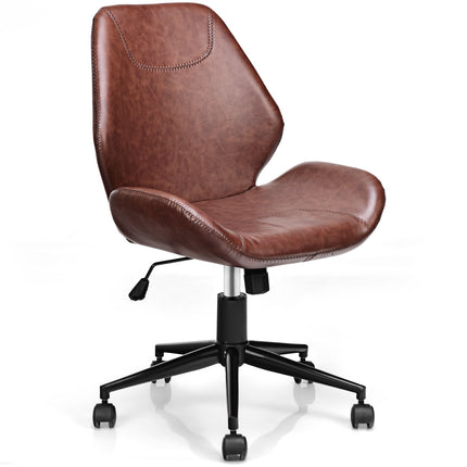 Fauteuil de bureau pivotant, dossier mi-haut en polyuréthane, hauteur réglable, orientable
