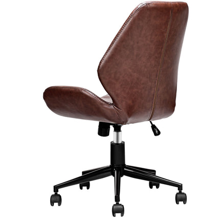 Fauteuil de bureau pivotant, dossier mi-haut en polyuréthane, hauteur réglable, orientable
