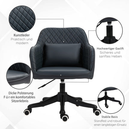 Bürostuhl mit Massage, Vibration, Lordosenstütze, Anthrazit