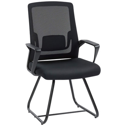 Chaise de bureau avec accoudoirs et soutien lombaire, en maille noire