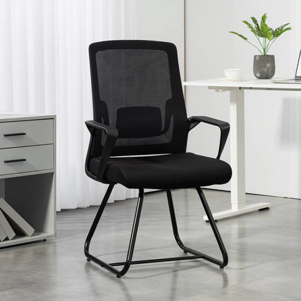 Chaise de bureau avec accoudoirs et soutien lombaire, en maille noire