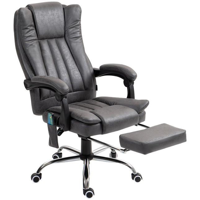 Ergonomischer grauer Bürostuhl, Massage & Heizung, Höhenverstellbar