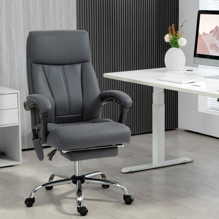 Ergonomischer Bürostuhl, dunkelgrau, Massage- & Liegefunktion