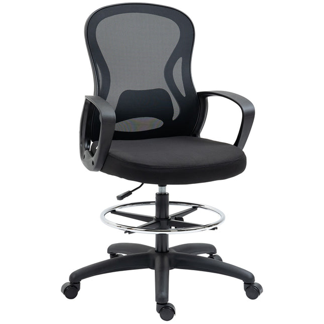 Ergonomischer, verstellbarer Bürostuhl – schwarz, bis 120 kg belastbar