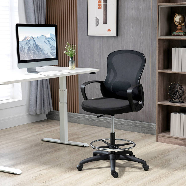 Ergonomischer, verstellbarer Bürostuhl – schwarz, bis 120 kg belastbar