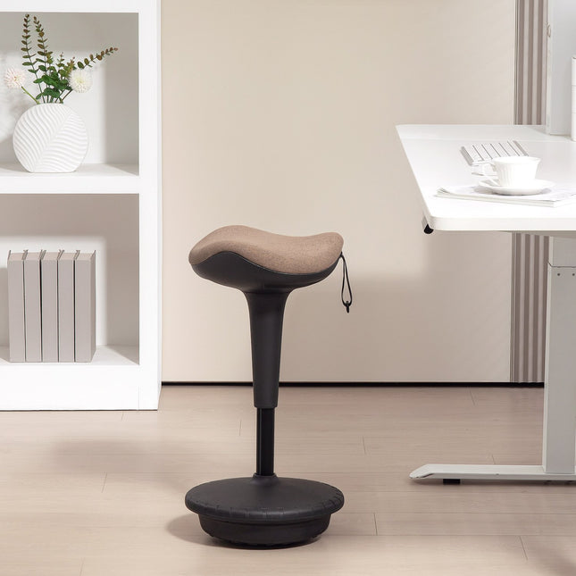 Ergonomischer Drehhocker, höhenverstellbar 68,5-83,5 cm, braun