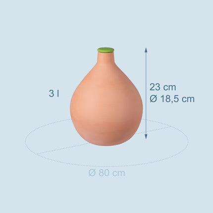 Pot d'irrigation Olla, 3 L, en argile poreuse, économe en eau