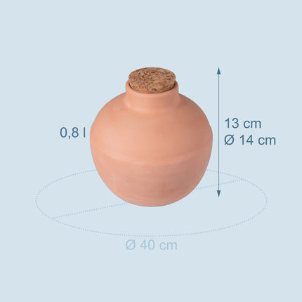 Ollas-Bewässerungsset, 800ml, 3er-Pack, Tongefäße