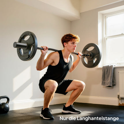 Olympia-Curlhantelstange, 5 cm Aufnahmen, Stahl, 100 kg Tragkraft