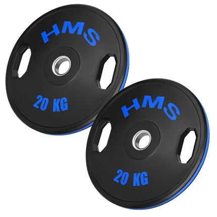 Disques de poids olympiques en caoutchouc, 2 x 20 kg