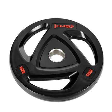 Disque de poids olympique, 15 kg, noir