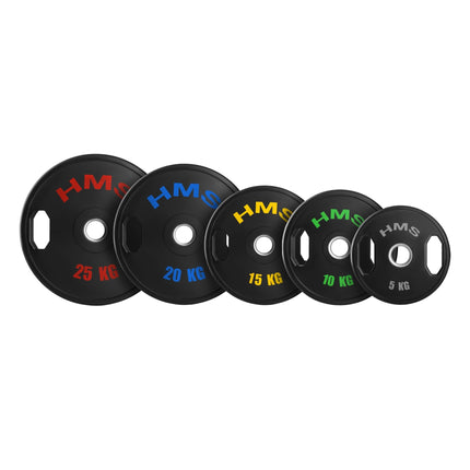 Olympische Hantelscheiben, 2x25kg, Stahl & Neugummi