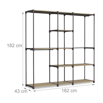 Armoire ouverte - Portant à vêtements métallique autoportant