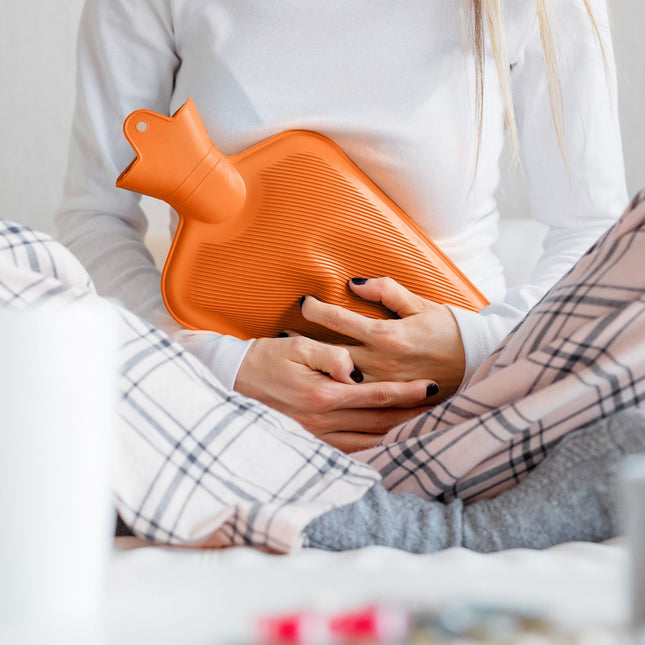 Orange Wärmflasche 2L – Auslaufsicher, Schmerzlinderung