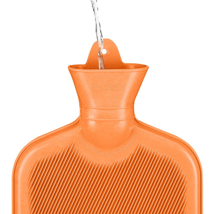 Bouillotte orange 2 L - Anti-fuite, anti-douleur
