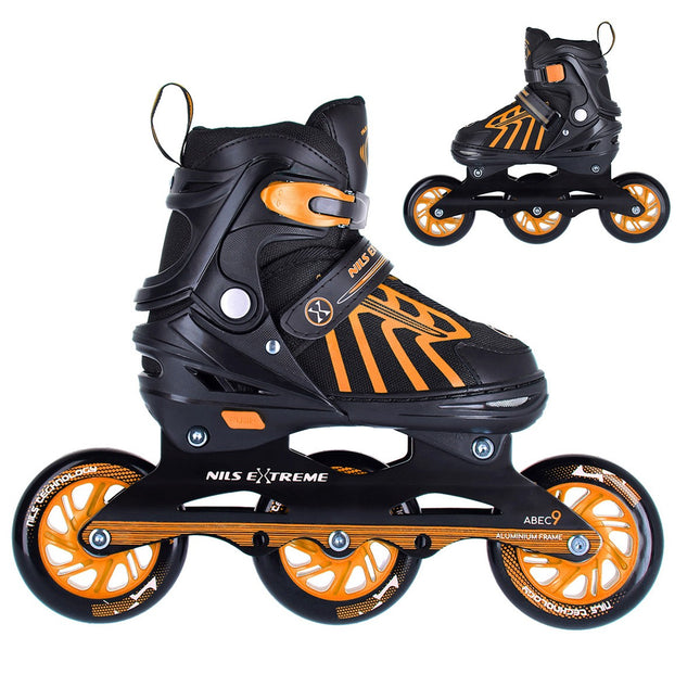 Orangefarbene Inlineskates, Größe L (39-43)