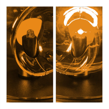 Guirlandes lumineuses LED rotatives orange, lot de 2