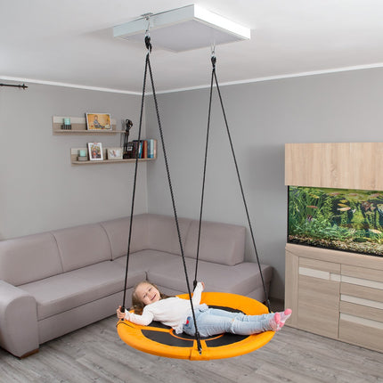 Orangene UFO-Schaukel, langlebiger Outdoor-Spaß