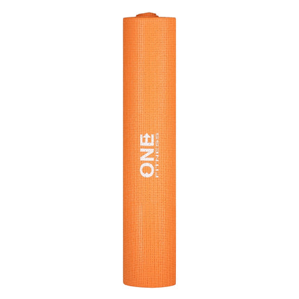 Orange Yogamatte, rutschfest, 6mm Dicke