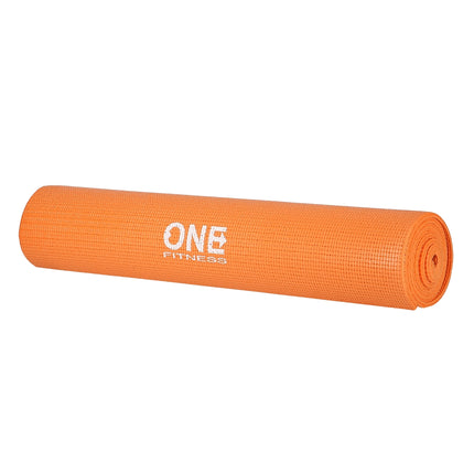 Orange Yogamatte, rutschfest, 6mm Dicke