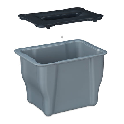Poubelle de cuisine bio 5 l grise