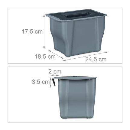 Poubelle de cuisine bio 5 l grise