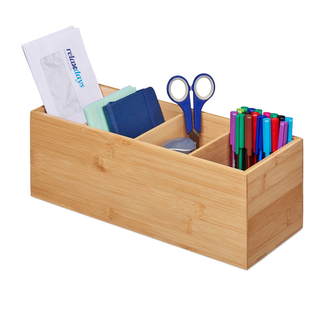 Boîte de rangement en bambou 4 compartiments
