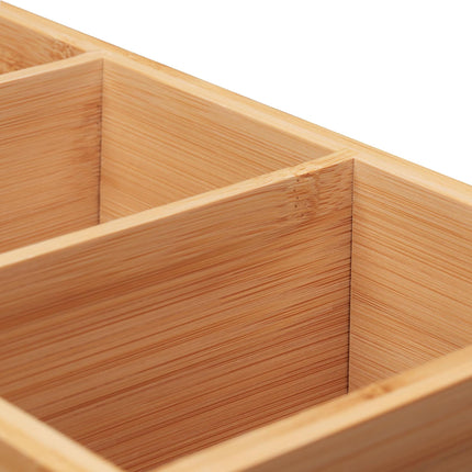 Organisationsbox aus Bambus 4 Fächer