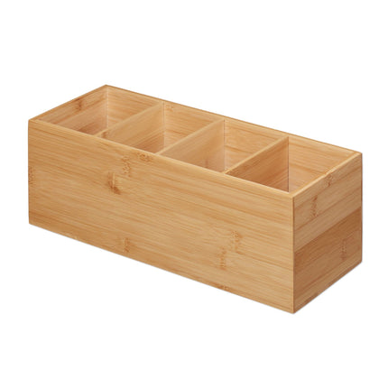 Organisationsbox aus Bambus 4 Fächer