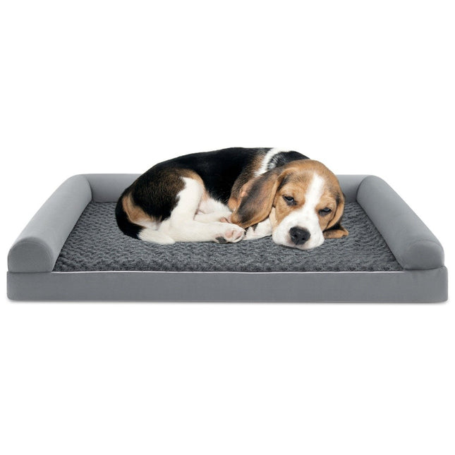 Panier orthopédique pour chien XL, gris - Soutien articulaire, antidérapant