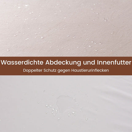 Orthopädisches Hundebett für große Hunde mit Memory Foam-Unterstützung und abnehmbarem Bezug, Beige