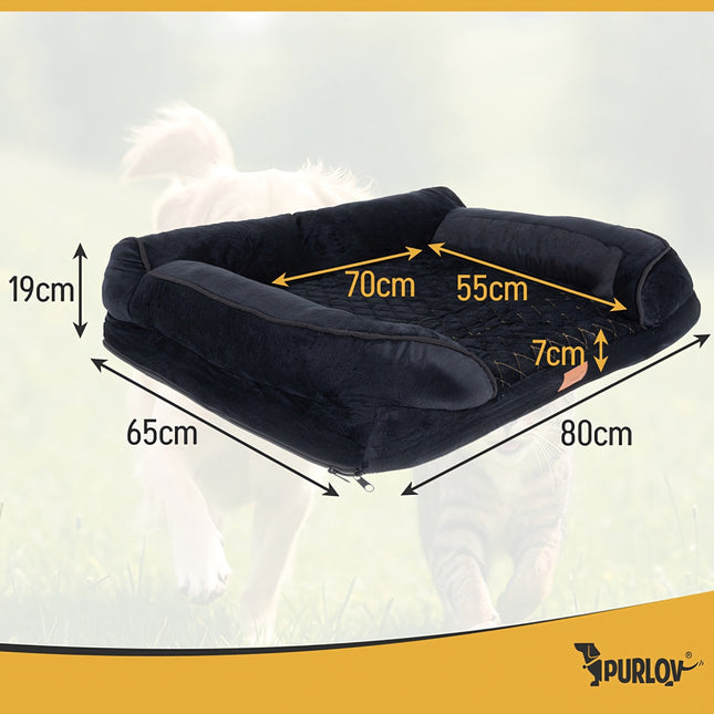 Coussin orthopédique pour animaux, taille moyenne 80 x 65 cm, en mousse antidérapante
