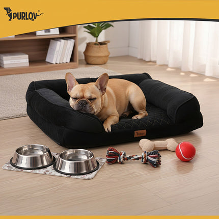 Coussin orthopédique pour animaux de compagnie, petit modèle, en mousse, antidérapant, housse lavable