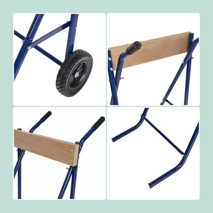 Support pour moteur hors-bord, acier et bois, capacité de 100 kg