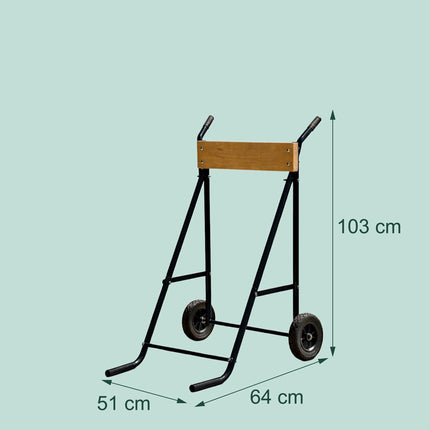 Support pour moteur hors-bord, acier et bois, capacité de 100 kg