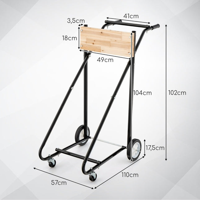 Außenborderständer mit Rädern, 150 kg Tragkraft