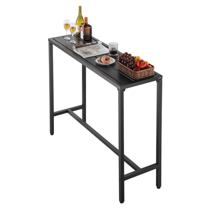 Outdoor Bar Table 120 x 37.5 cm, Waterproof Steel Top